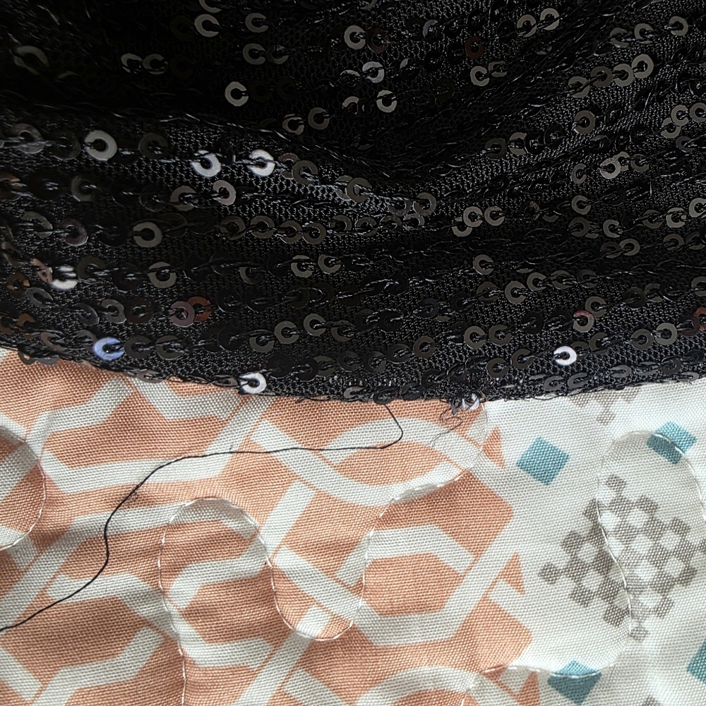 Unique Vintage Black Sequin Wiggle Dress - Picture 17 of 17